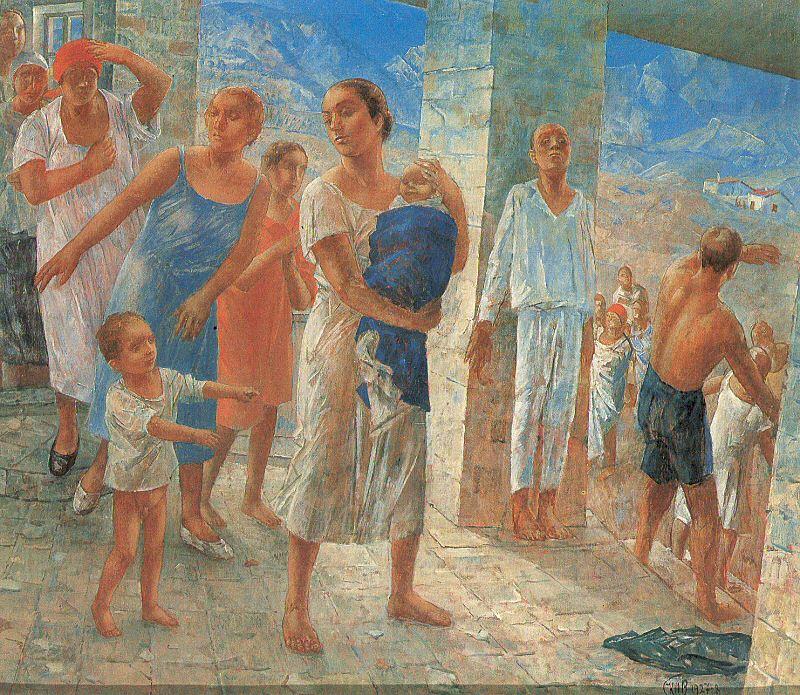 Petrov-Vodkin, Kozma Earthquake in the Crimea oil painting image